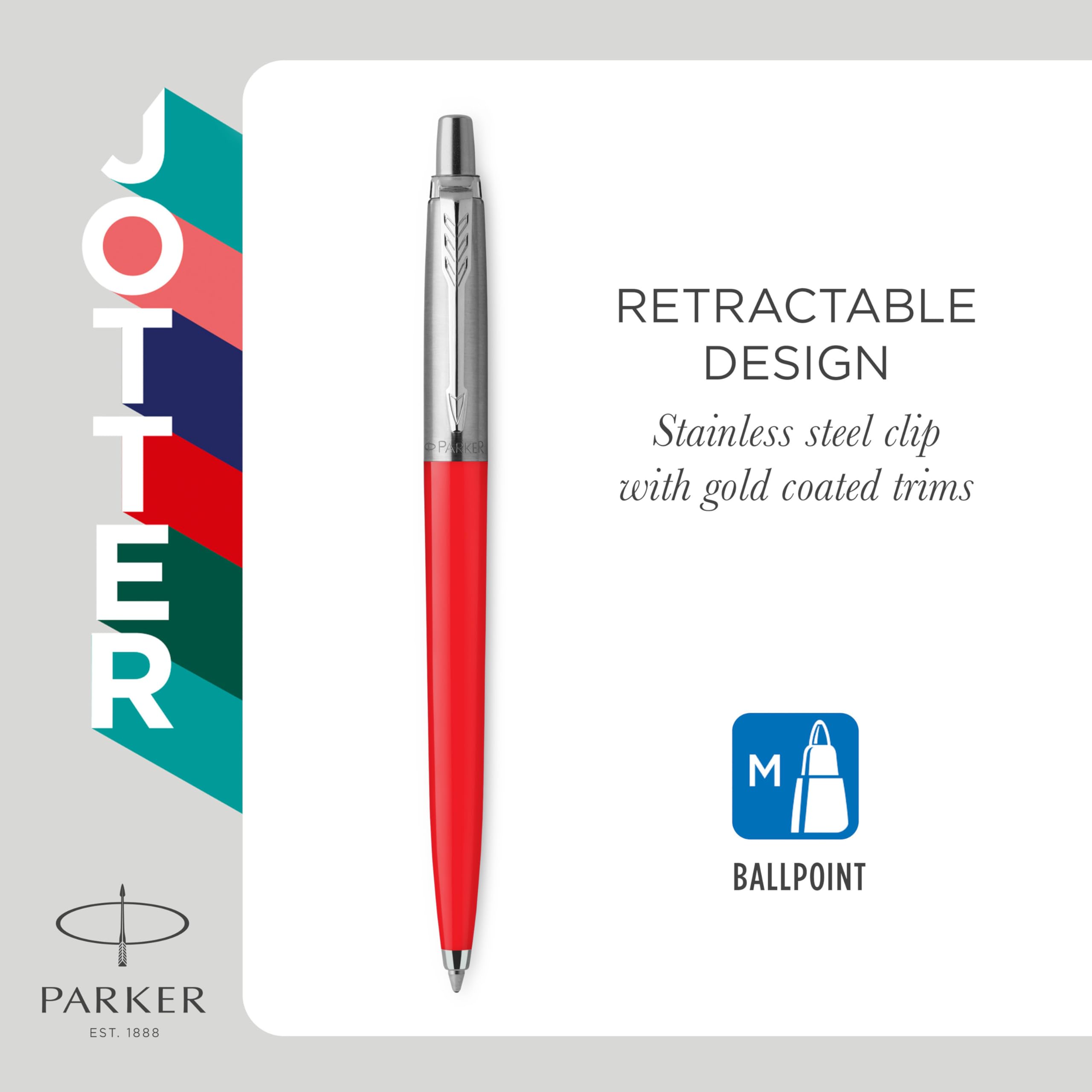 PARKER メタル製ボールペンと万年筆3セット MADE IN USA Amazon.com : Parker Jotter Originals Trio Pen Gift Set | Ballpoint